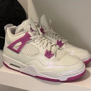 Jordan Women's White and Pink Sneakers